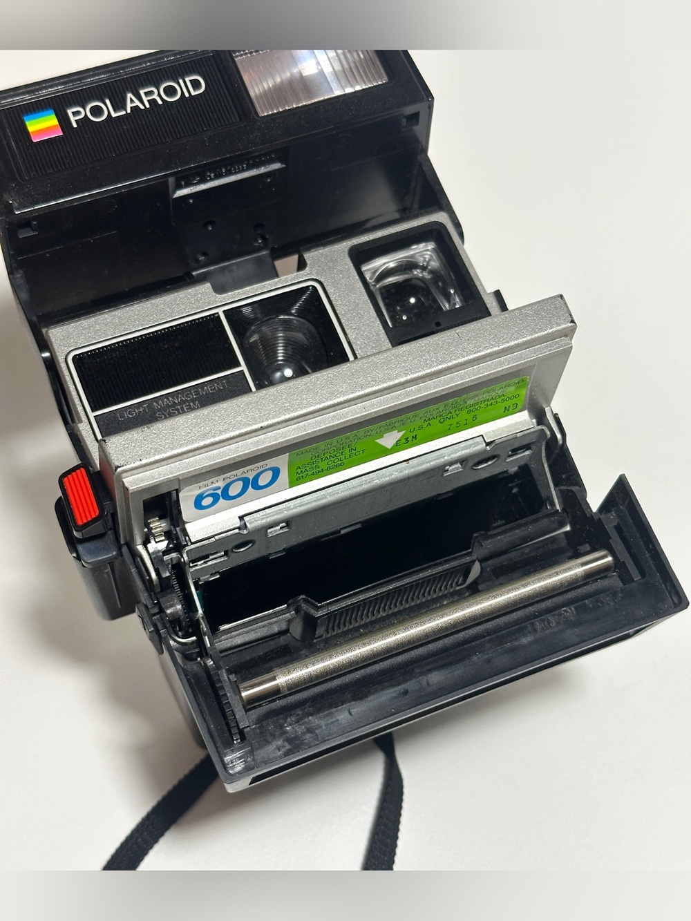Polaroid Instant Camera with Black and Silver Finish
